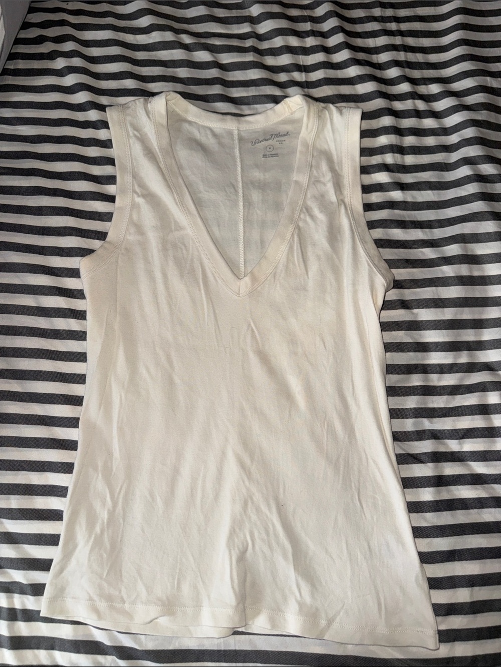Soft V-Neck cream Tank Top - Women's Classic Layering Tee